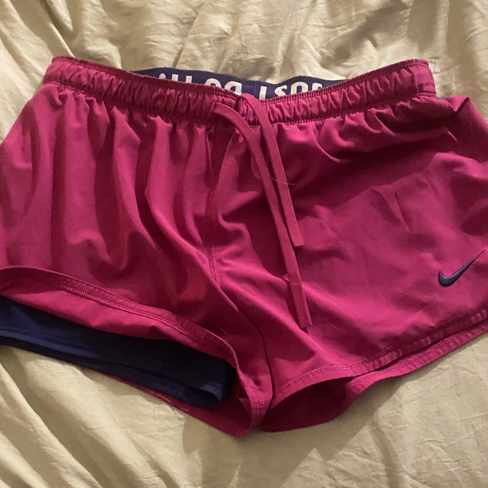 Nike Pink Athletic Shorts Quick-Dry Elastic Waist